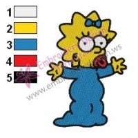 Maggie Simpson Simpsons Embroidery